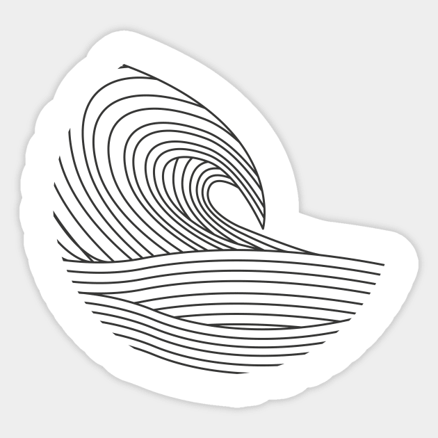 Surf Line Art Sticker by JDP Designs